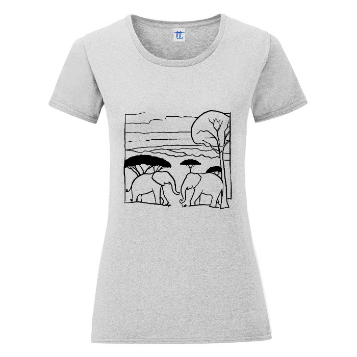 Elephant savannah (black) - T-shirt women