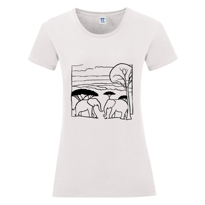 T-Shirt Donna ORGANIC Elephant savannah