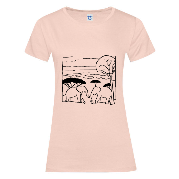 T-Shirt Donna ORGANIC Elephant savannah