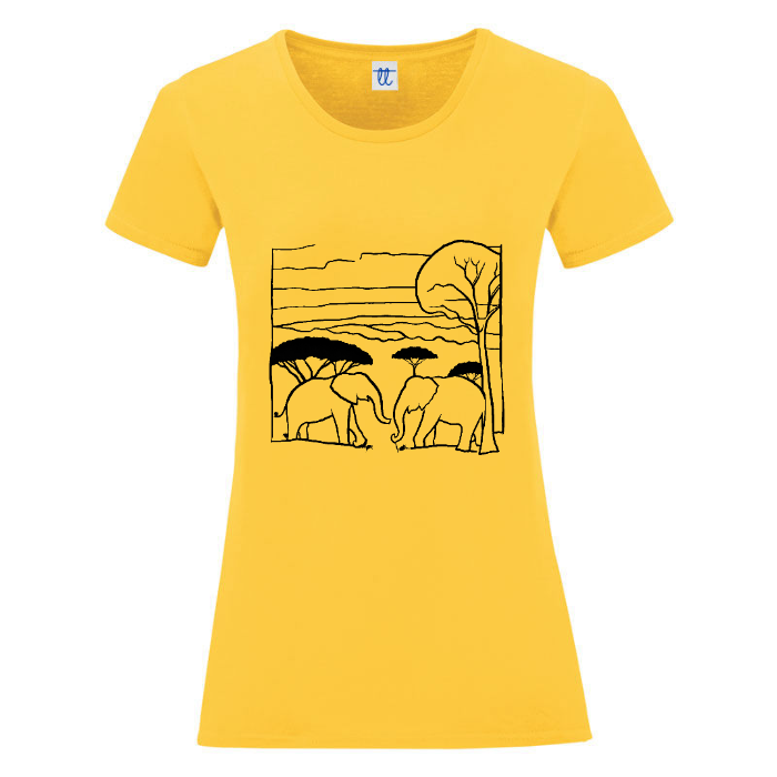 T-Shirt Donna ORGANIC Elephant savannah