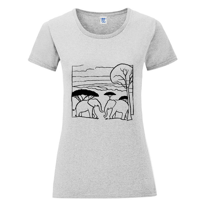 T-Shirt Donna ORGANIC Elephant savannah