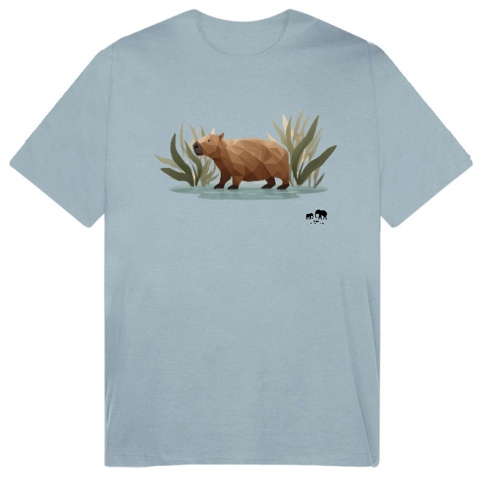 Geometric capybara (Black) - T-shirt organic cotton