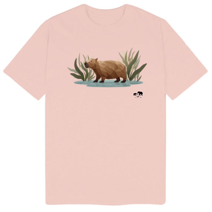 Geometric capybara (Black) - T-shirt organic cotton