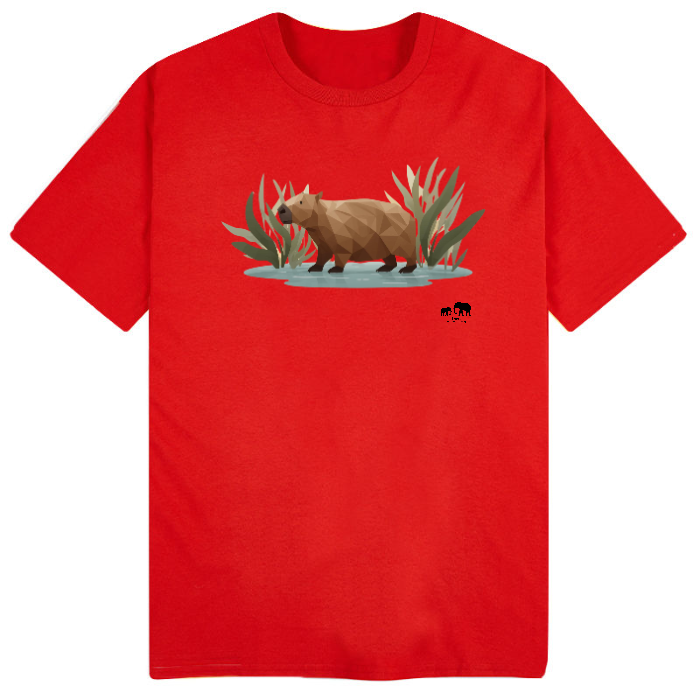 Geometric capybara (Black) - T-shirt organic cotton
