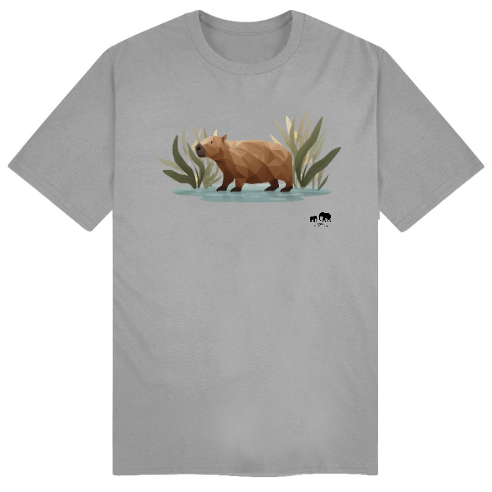 Geometric capybara (Black) - T-shirt organic cotton