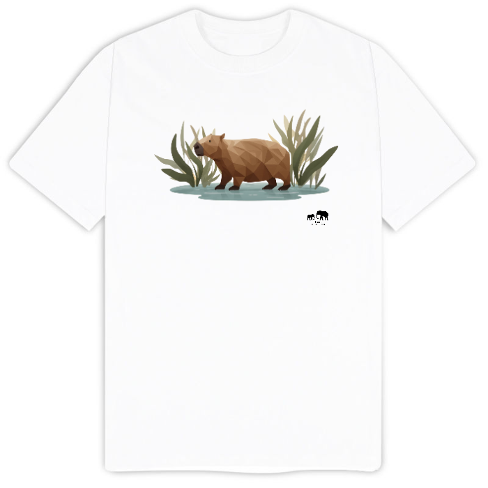 Geometric capybara (Black) - T-shirt organic cotton