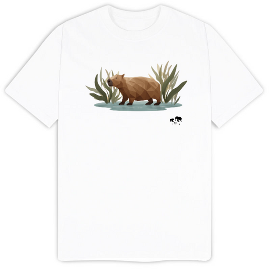 Geometric capybara (Black) - T-shirt organic cotton