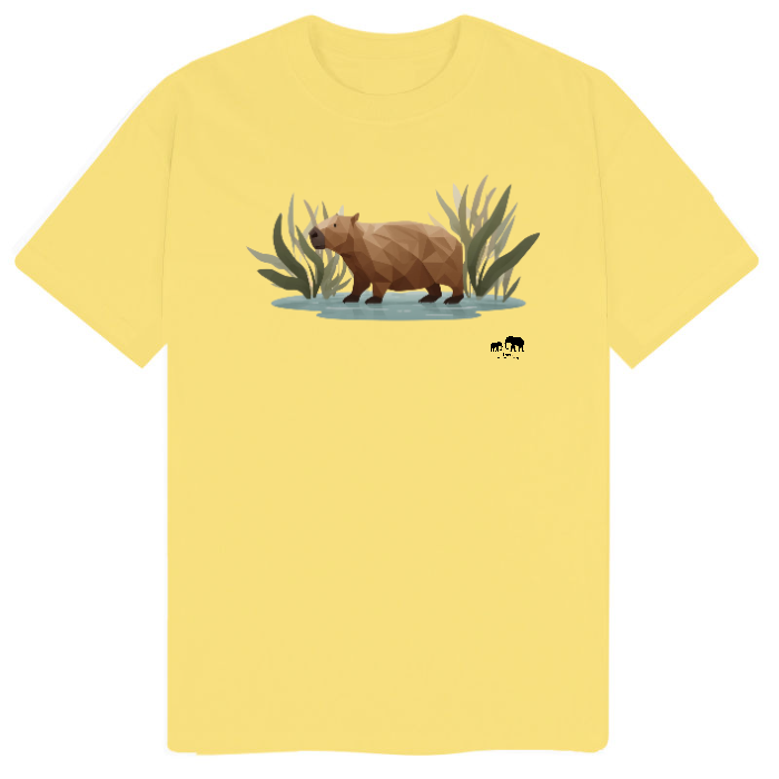 Geometric capybara (Black) - T-shirt organic cotton