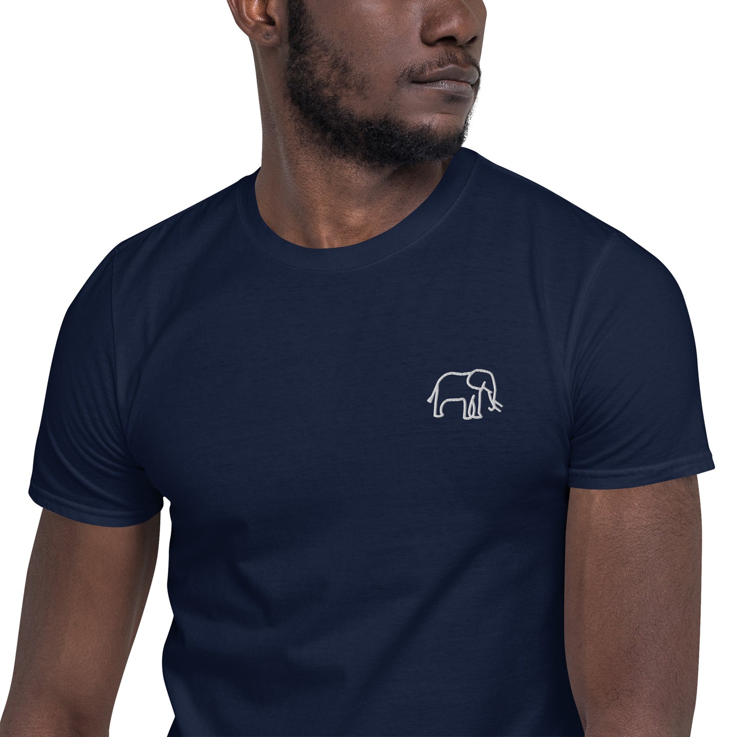 Short-Sleeve Unisex T-Shirt Elephant White