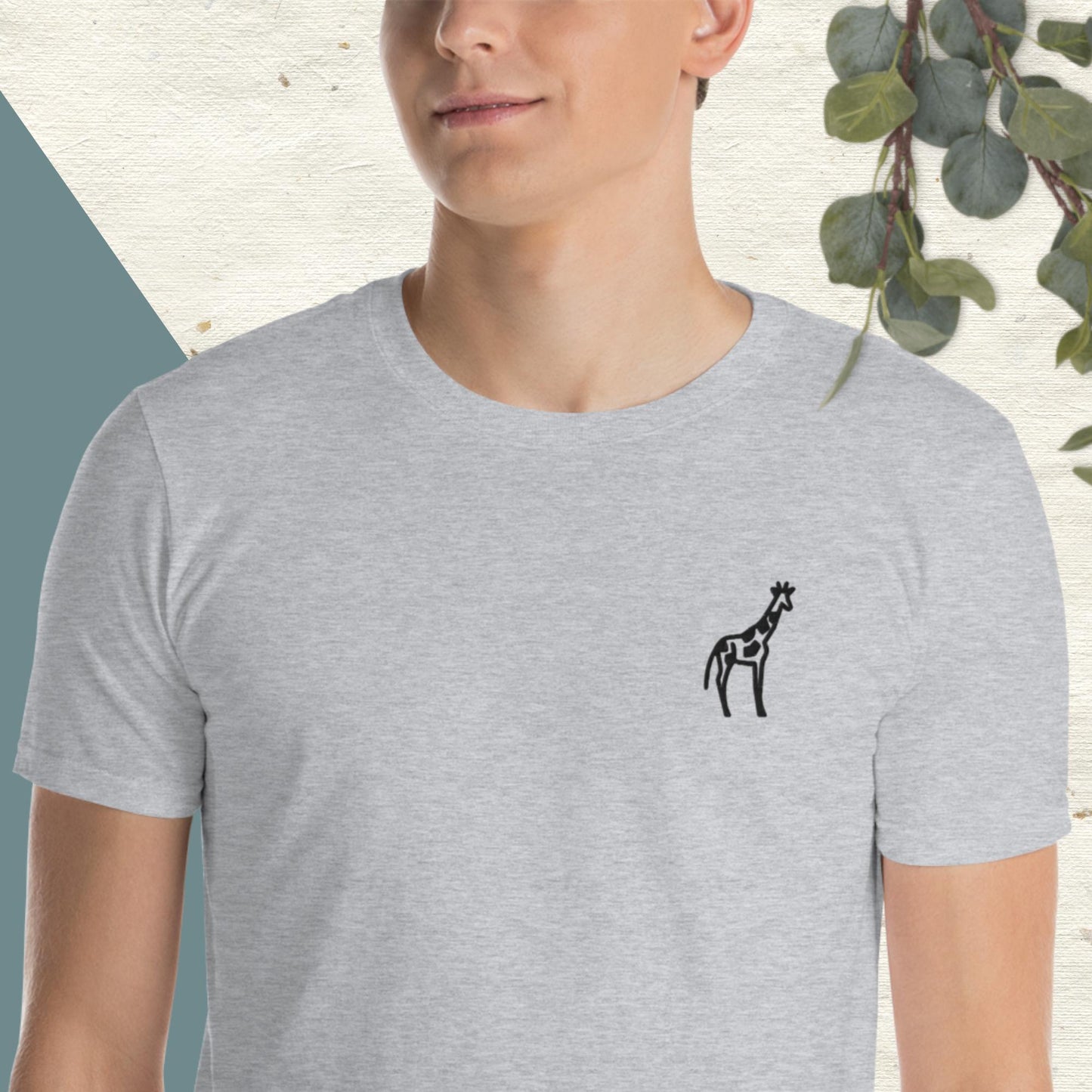 Short-Sleeve Unisex T-Shirt Giraffe Black